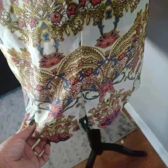 Maeve by Anthropologie Womans Barcelona Silk Paisley Shift Midi Dress 4 - Picture 8 of 16